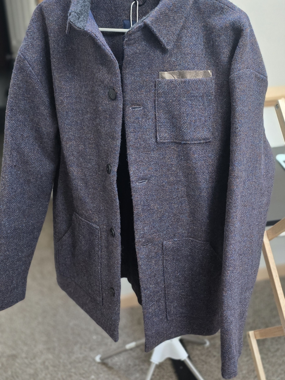 Harris Tweed Jacket Storm Purple via Scottish Textile Showcase